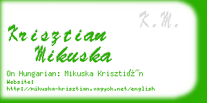 krisztian mikuska business card